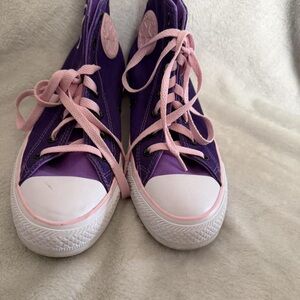 Converse Purple and Pink High-Top Sneakers